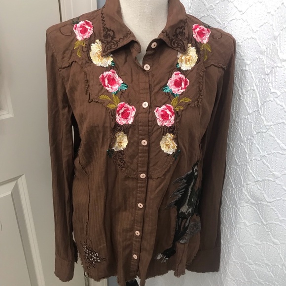 Johnny Was Tops - Johnny Was Workshop “Free Spirit” Button down